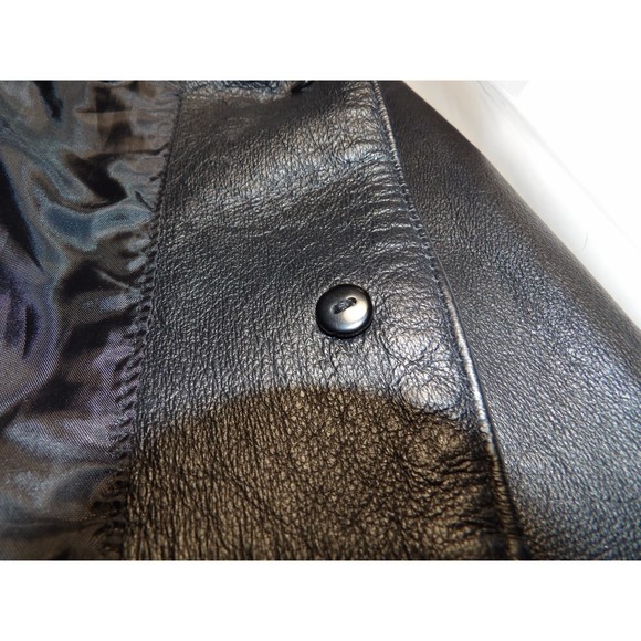 🟢🧥USA Leather Size S Black Long Coat🟢🧥 - Picture 5 of 6